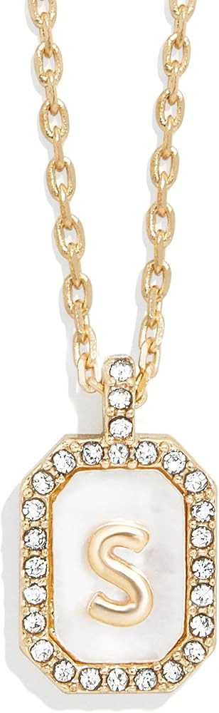 Gold & Mother of Pearl Initial Necklace | Amazon (US)