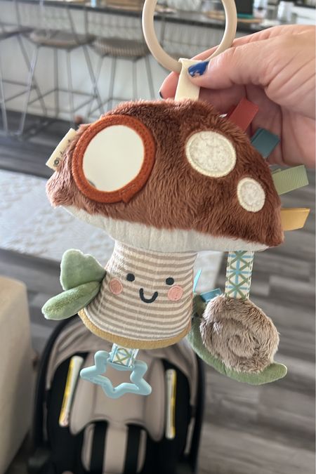 Mushroom baby car seat toy / cute boho baby toy 

#LTKbaby #LTKtravel