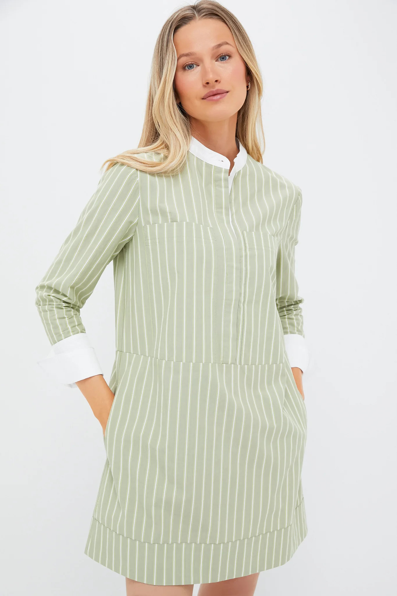 Green Stripe Rohan Shirt Dress | Tuckernuck (US)
