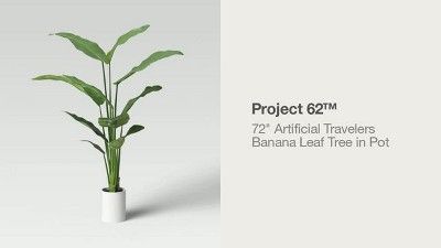 72" Artificial Travelers Banana Leaf Tree in Pot - Project 62™ | Target