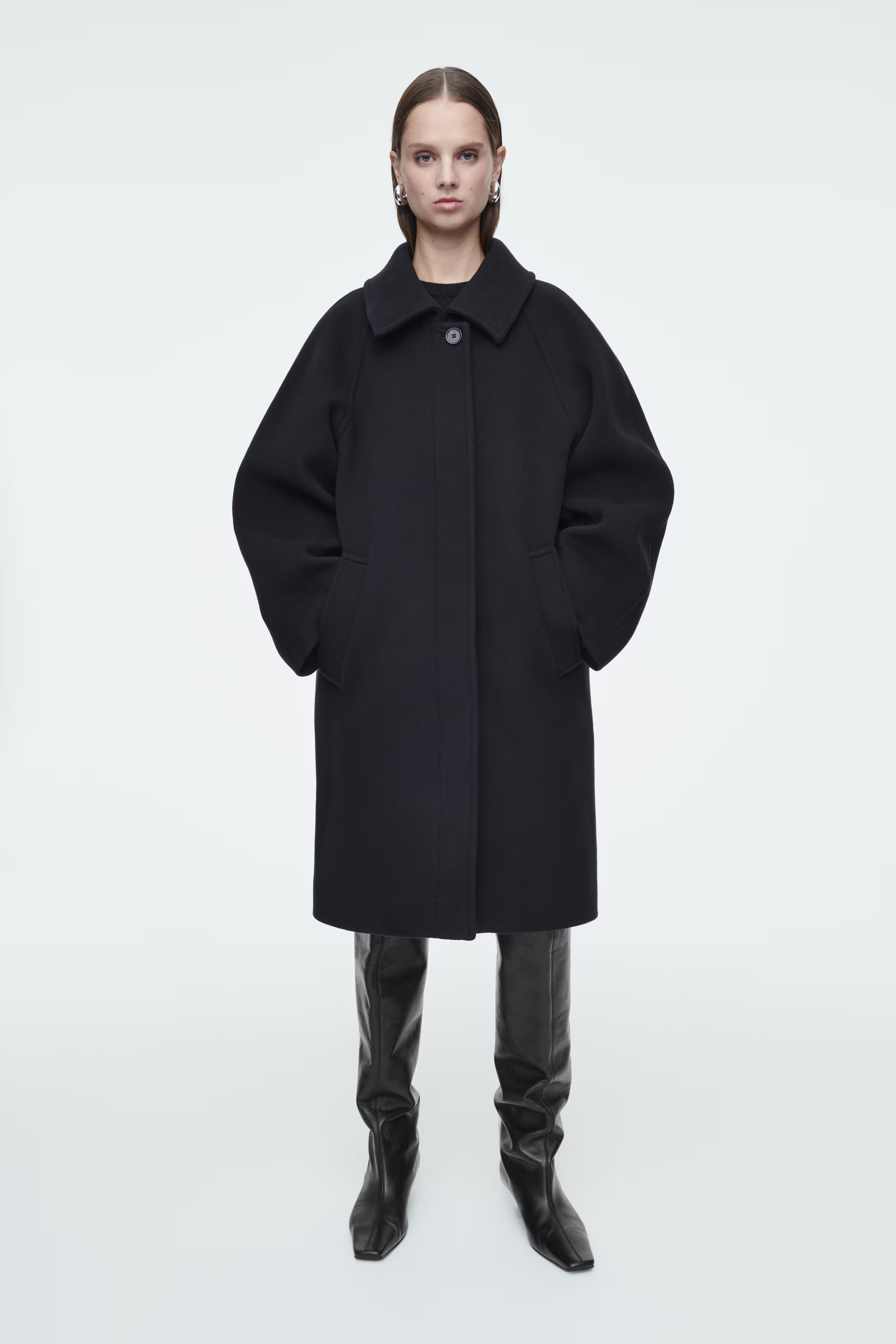 OVERSIZED SINGLE-BREASTED WOOL COAT | H&M (UK, MY, IN, SG, PH, TW, HK)
