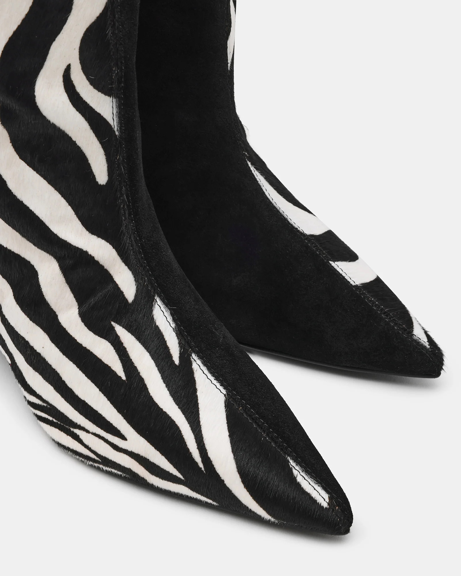 LYSARA Zebra Multi Two-Tone Pointed-Toe Knee-High Women's Boot | Steve Madden (US)