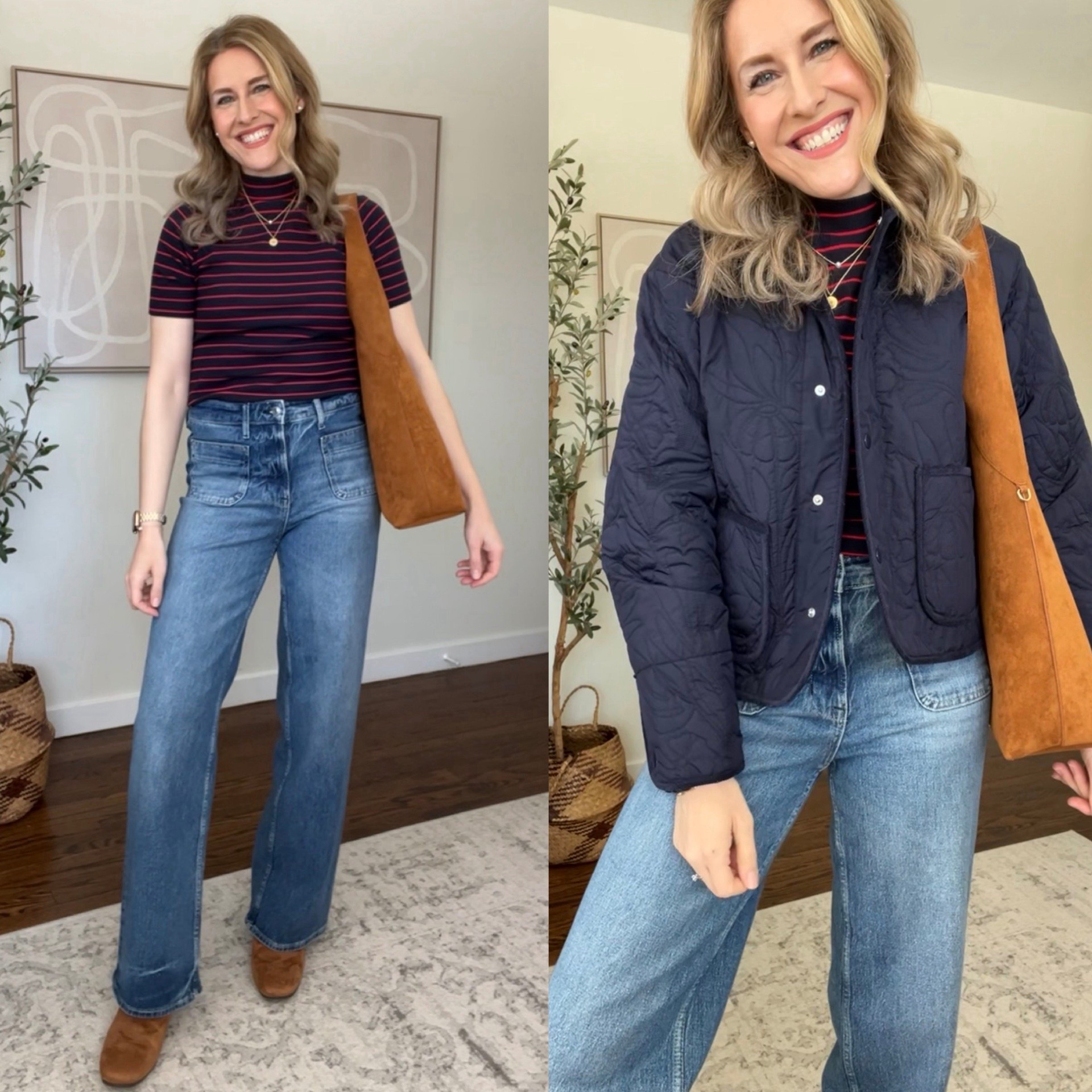 Walmart clearance finds that look expensive! Ribbed tee size small, quilted jacket size small. #walmartfashion 

#LTKOver40