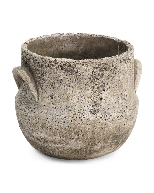 Cement Like Planter With Handles | TJ Maxx