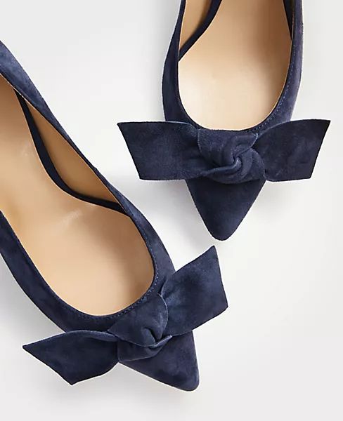 Frannie Suede Bow Pumps | Ann Taylor (US)