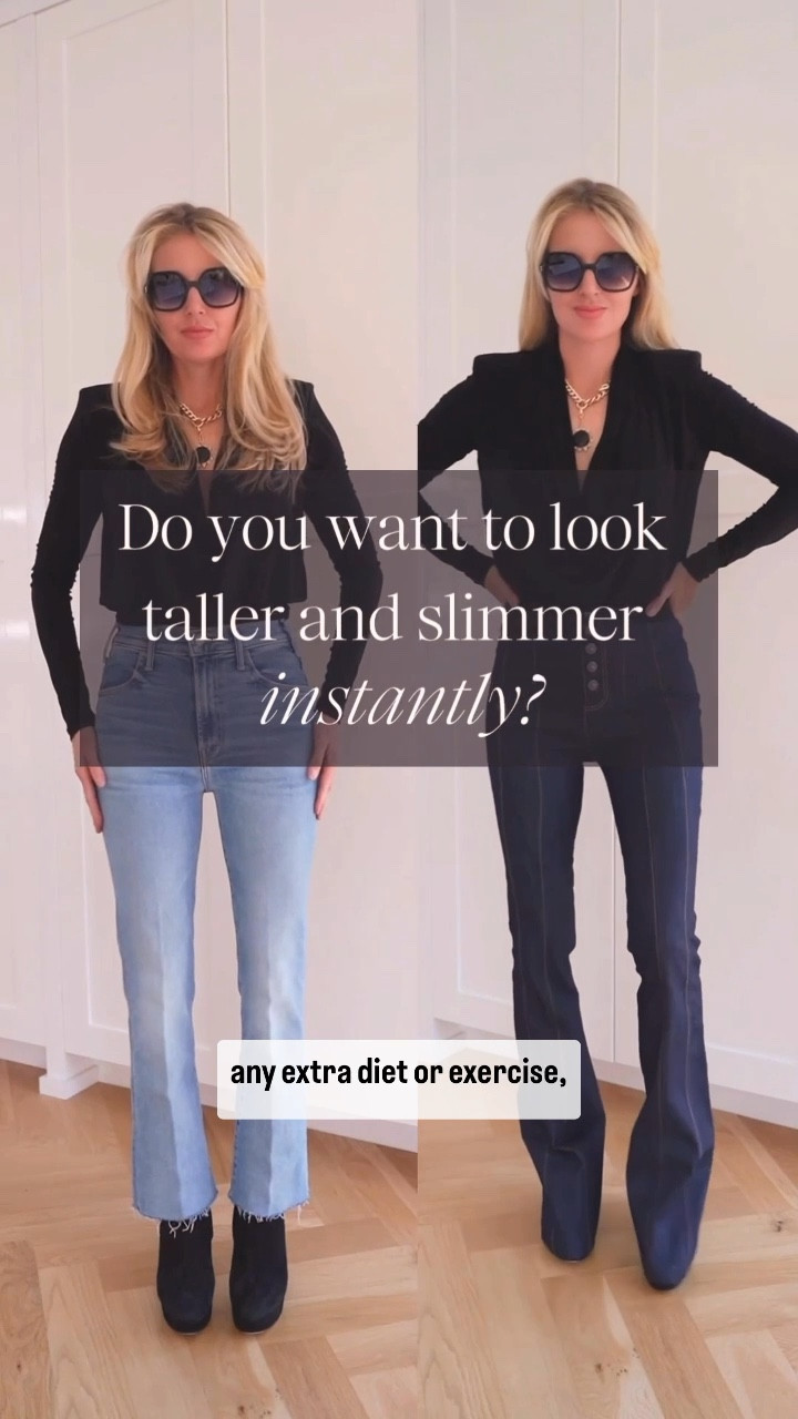 The right pair of jeans can work style wonders, even making you appear instantly taller and slimmer!👖✨

When you want to look as tall and slim as possible, these simple denim style tips will instantly up-level your look...

#1 | Choose a Dark Wash - Dark blue or black jeans will create a slimming illusion.
#2 | Opt for a Higher Rise - A high-rise waistline (at least 9 inches) will define your waistline and elongate your legs.
#3 | Try a Wider Leg - Bootcut, flared, or wide-leg jeans that gracefully skim the floor will add instant length to your legs.
Bonus | For maximum elongation, pair your jeans with heels or booties in a similar color. Extra points if they are platform heels!

~Erin xo 

#jeanstips #stylehacks #looktaller #slimmingtips #fashionadvice #denimlove #ootd #outfitinspiration #confidenceboost #styleblogger #fashionista

#LTKStyleTip #LTKSeasonal #LTKOver40