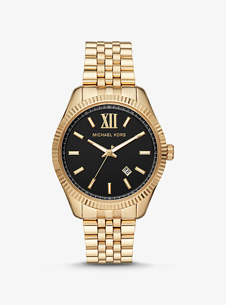 Oversized Lexington Gold-Tone Watch | Michael Kors US