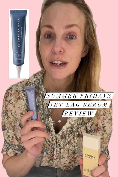 #ad My review of the @summerfridays NEW Jet Lag Overnight Eye Serum available at @sephora ✈️ I have not been impressed with an eye cream/cream under $50 in a looooong time!!! The texture is immediately a standout- you can actually still feel moisture around your eyes when you wake the next morning! I’ve only been using a couple weeks but I do feel like my under eyes look a little brighter in the morning. I have used during the day too with no issues under makeup! 