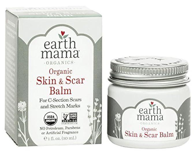 Earth Mama Organic Skin & Scar Balm for C-Section Scars and Stretch Marks, 1-Fluid Ounce | Amazon (US)