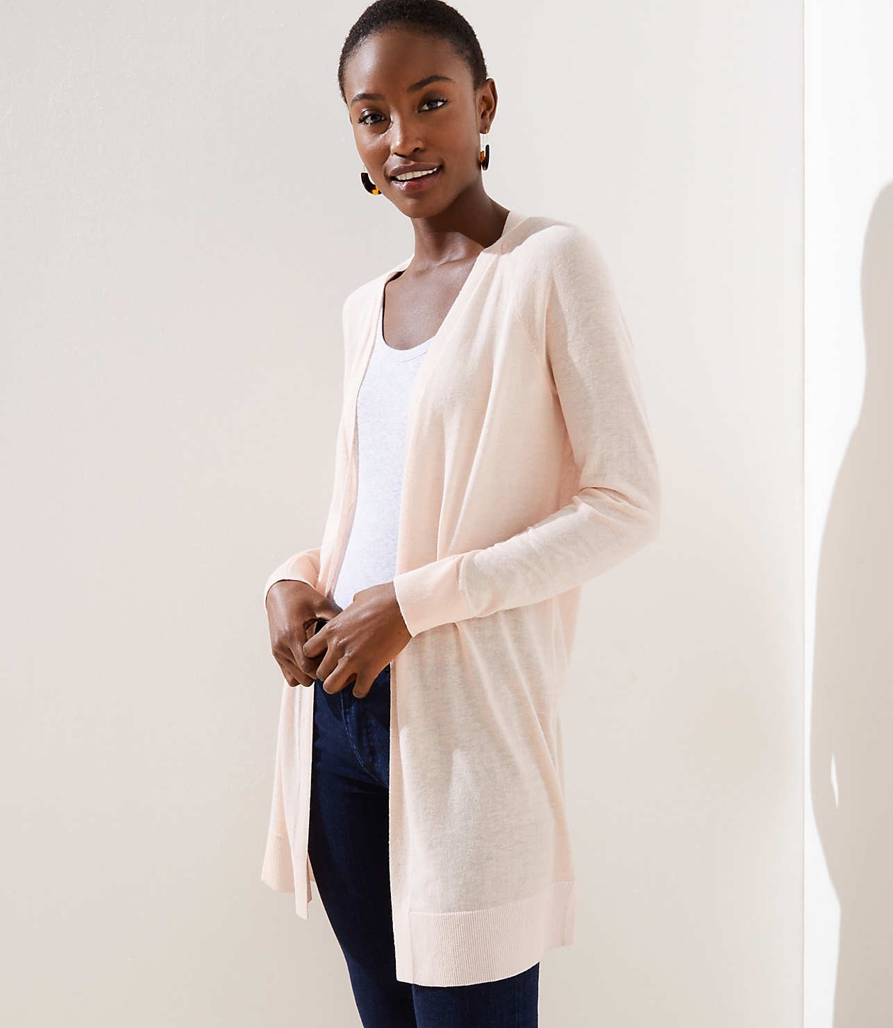 Sheer Open Cardigan | LOFT