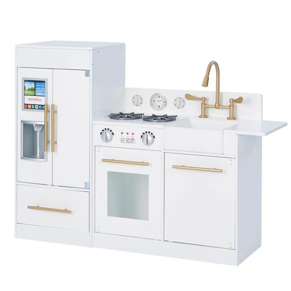 Teamson Little Chef Charlotte Wooden Play Kitchen Set, White | TD-12302WR | Lowe's