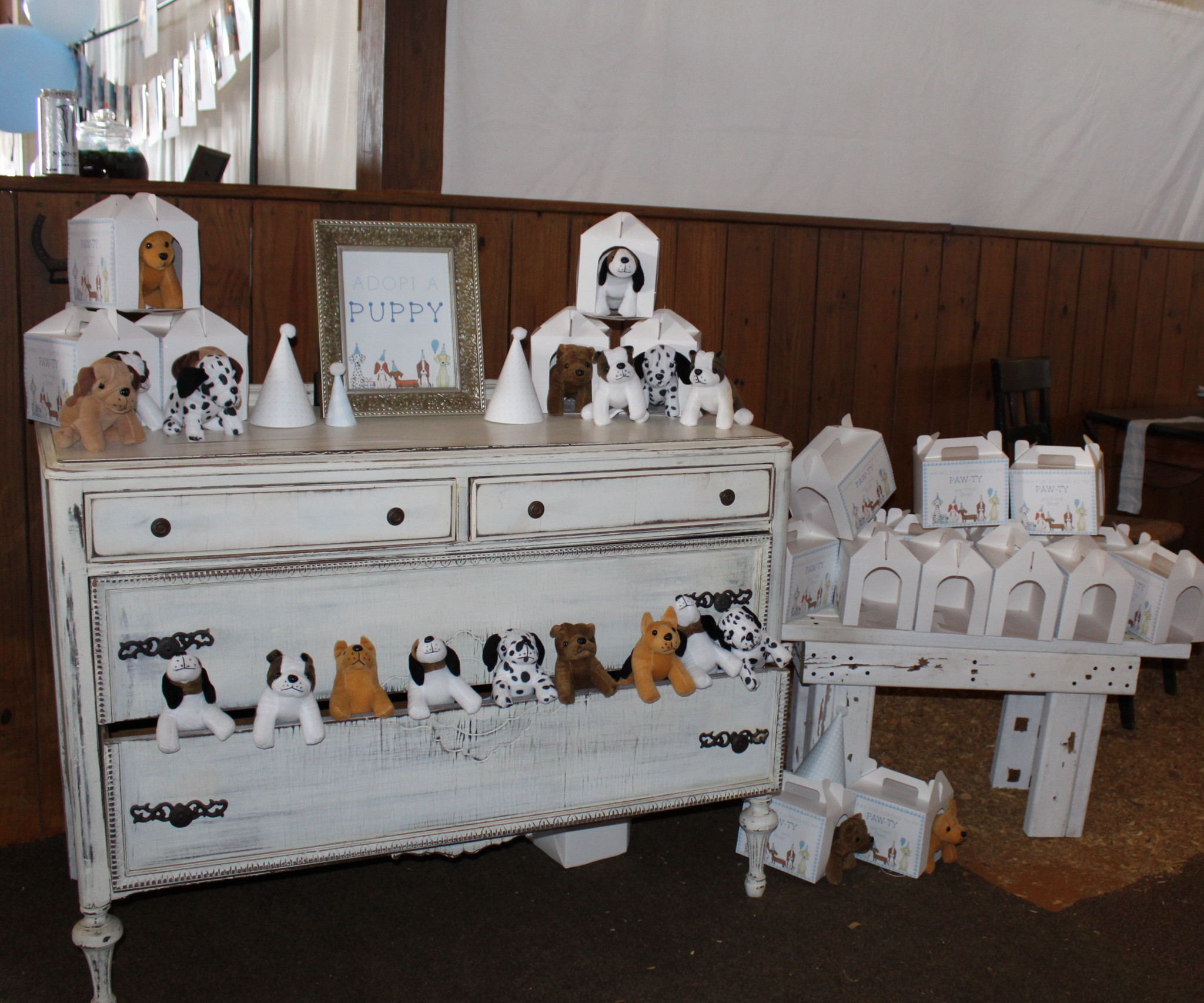 Adopt a Puppy! The sweetest party favors for our snips, snails, & puppy dog tails themed first birthday party 🐶

I used Canva to make a sign for the table & side of the “dog houses” 🩵

First birthday | boy birthday | blue and white | puppy party | party favors | diy | that’s what little boys are made of 

#LTKkids #LTKbaby