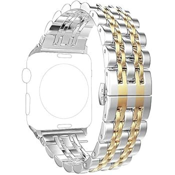 Replacement for Apple Watch Band 38mm Series 3 2 1 40mm Series 5 4, PUGO TOP Stainless Steel Iwat... | Amazon (US)