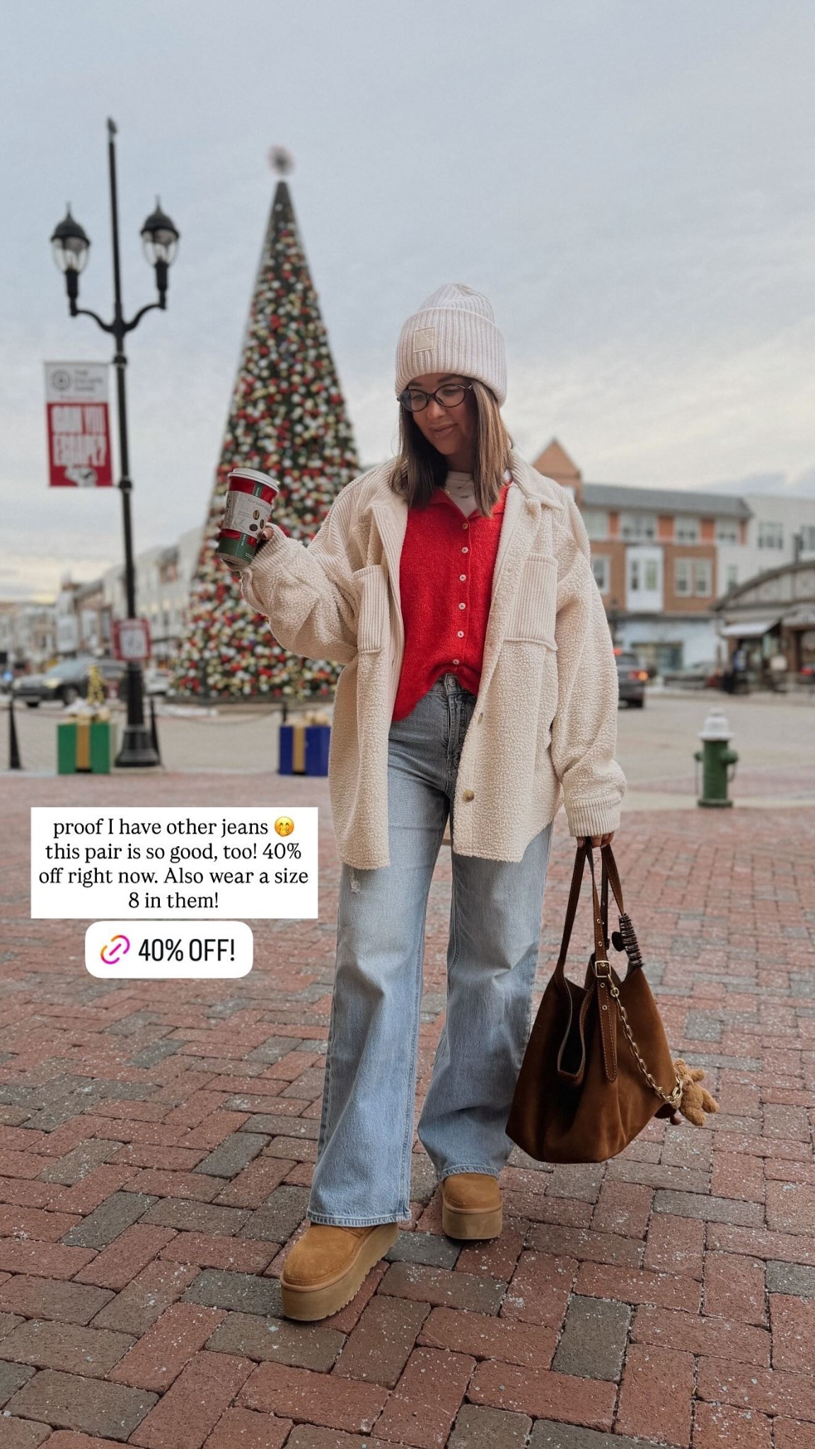 proof I have other jeans 🤭 this pair is so good, too! 40% off right now. Also wear a size 8 in them!