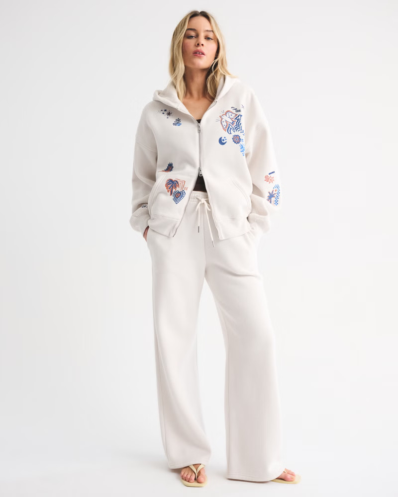 Women's High Rise Sunday Wide Leg Sweatpant | Women's | Abercrombie.com | Abercrombie & Fitch (US)