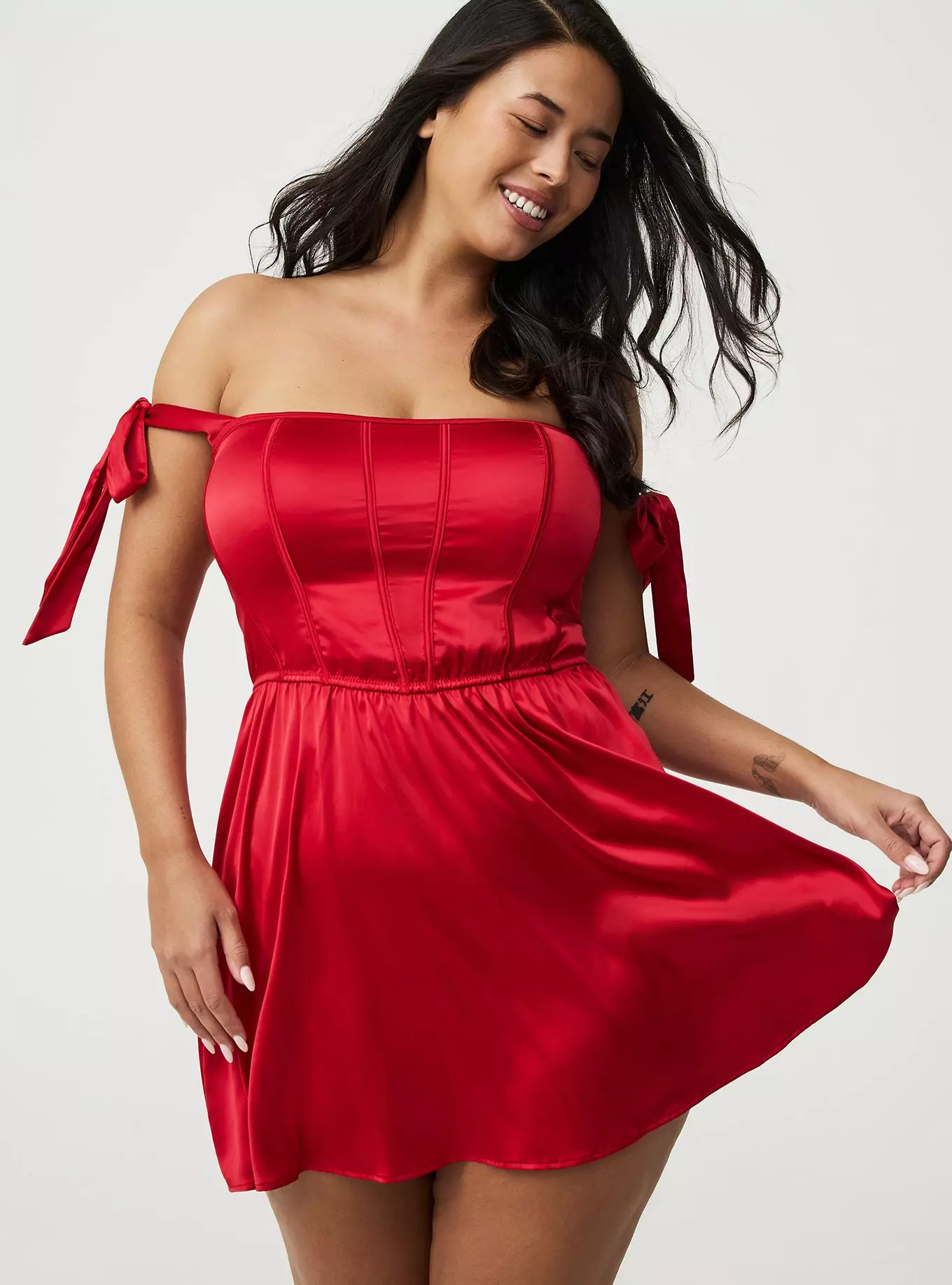 Corset Side-Tie Lingerie Mini Dress | Torrid (US & Canada)