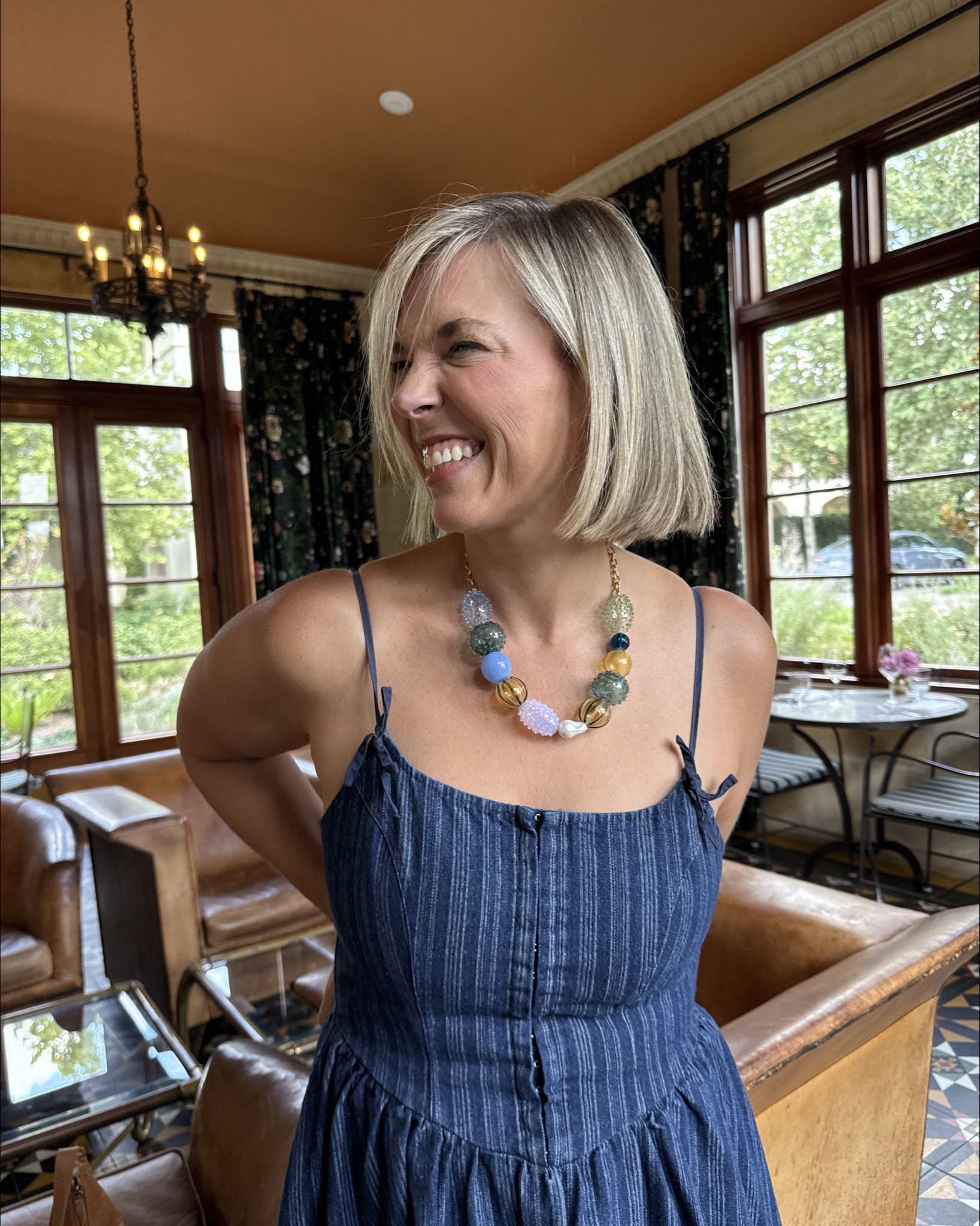 Denim plus a statement necklace is speaking to me!

#LTKOver40