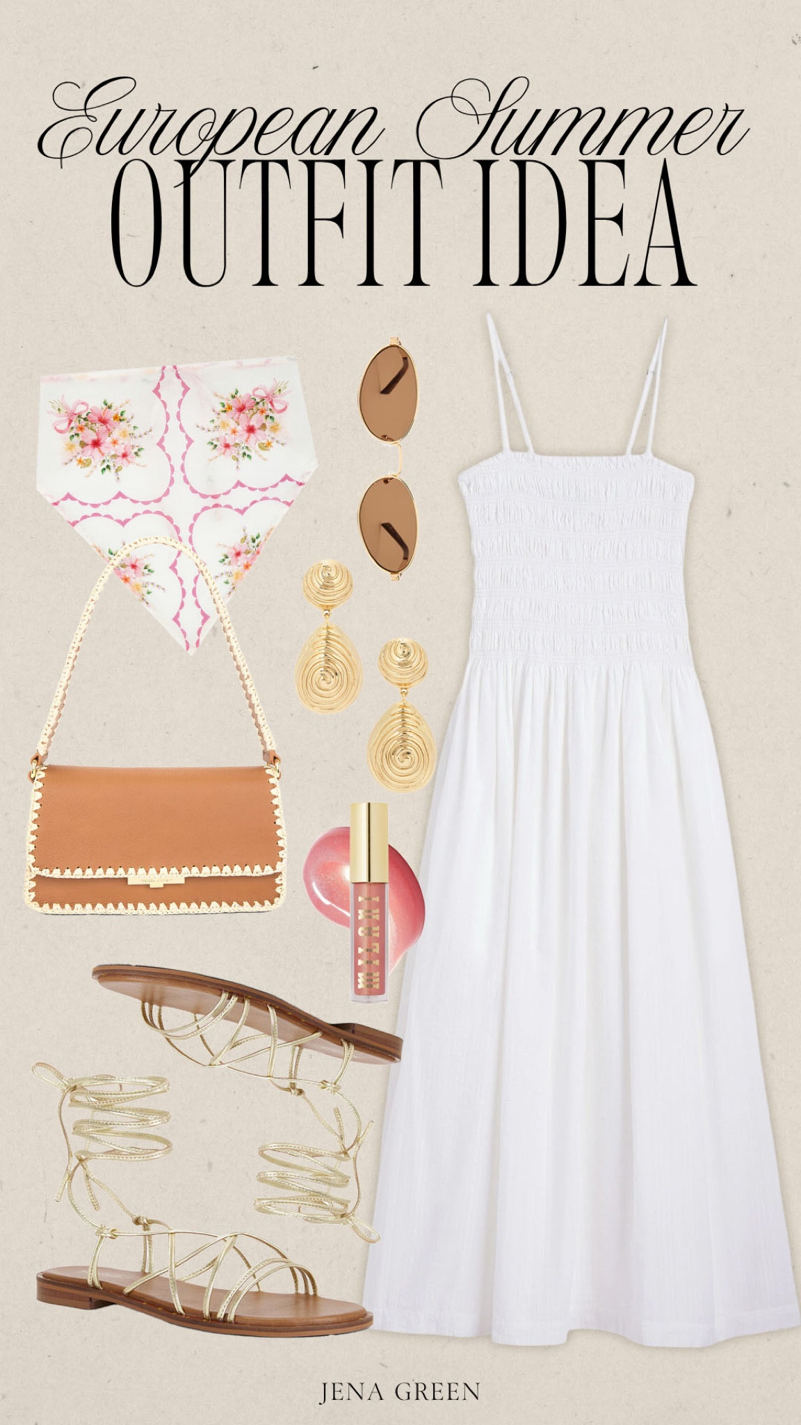 European Summer Look | European Summer Outfit | White Dress | Summer Scarf 

#LTKSeasonal #LTKootd