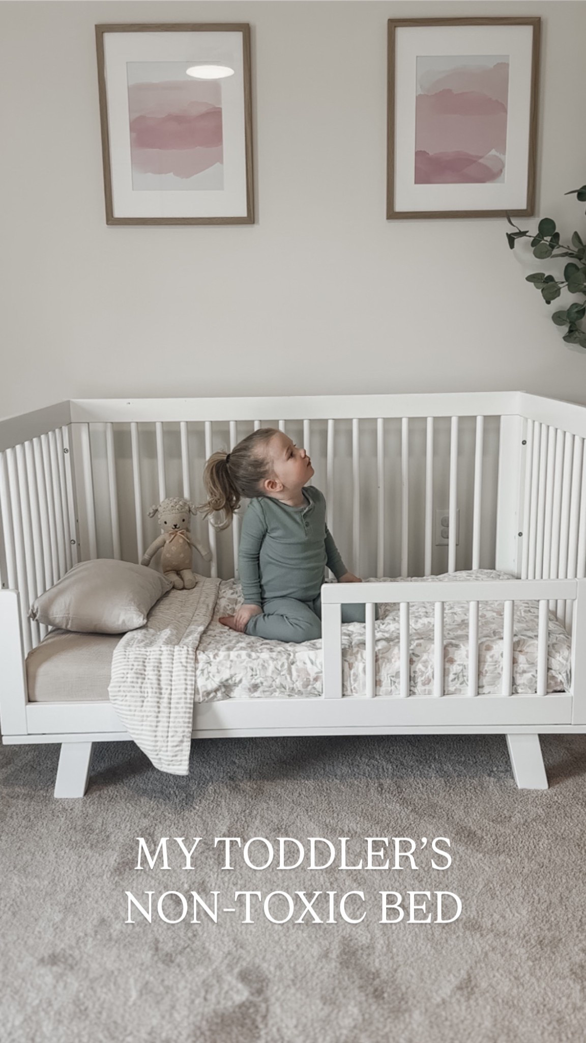 toddler bed | toddler girl | baby girl | big girl room | crib conversion | nursery decor | girl decor | toddler room | toddler room decor | organic cotton | non-toxic | bedding

#LTKHome #LTKBaby #LTKKids