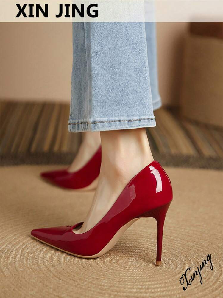 Xin Jing Shoes Women's High Heel Pumps, Fashion Slip-On Office Shoes, Elegant, Party,Stilletos He... | SHEIN