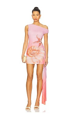 Runaway The Label Mara Mini Dress in Pink Print from Revolve.com | Revolve Clothing (Global)