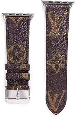 Adapted to Apple Watch Strap 38mm 40mm Classic Elegant PU Leather iW atch Sport Series 4 Series 3... | Amazon (US)