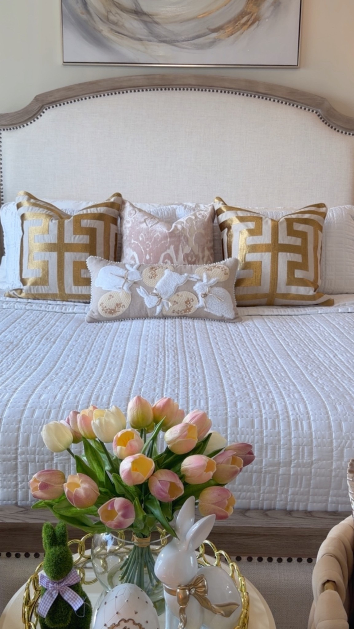 Bedroom Styling using Greek key throw pillows from 
@zgallerie .


#LTKHome