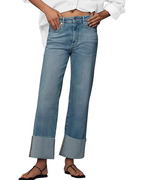 KUNMI Jeans for Women Wide Leg Baggy High Waist Boyfriends Straight Leg Stretchy Denim Pants Tren... | Amazon (US)