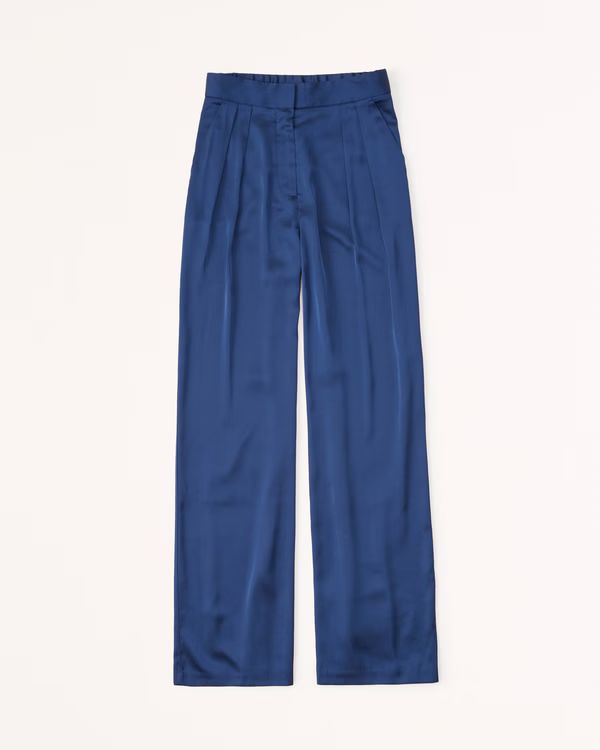 Women's A&F Sloane Satin Tailored Pant | Women's | Abercrombie.com | Abercrombie & Fitch (US)