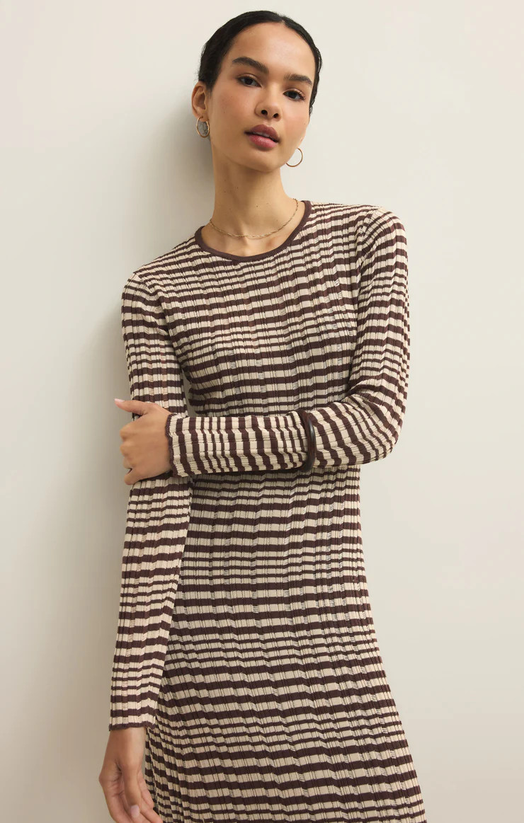Rosetta Striped Rib Midi Dress | Z Supply