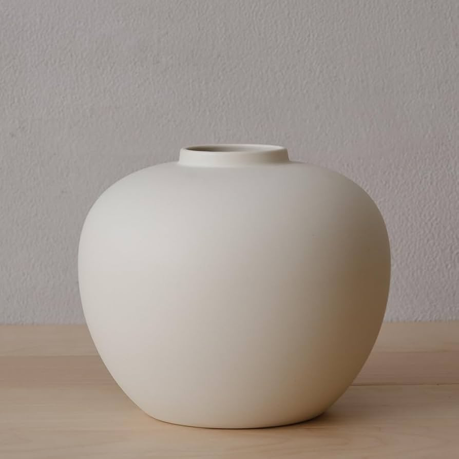 Full Moon Designed Vase, Shaping Flower Art and Displaying Hydroponic Plants, 6.5" × 7.2" (Matte... | Amazon (US)