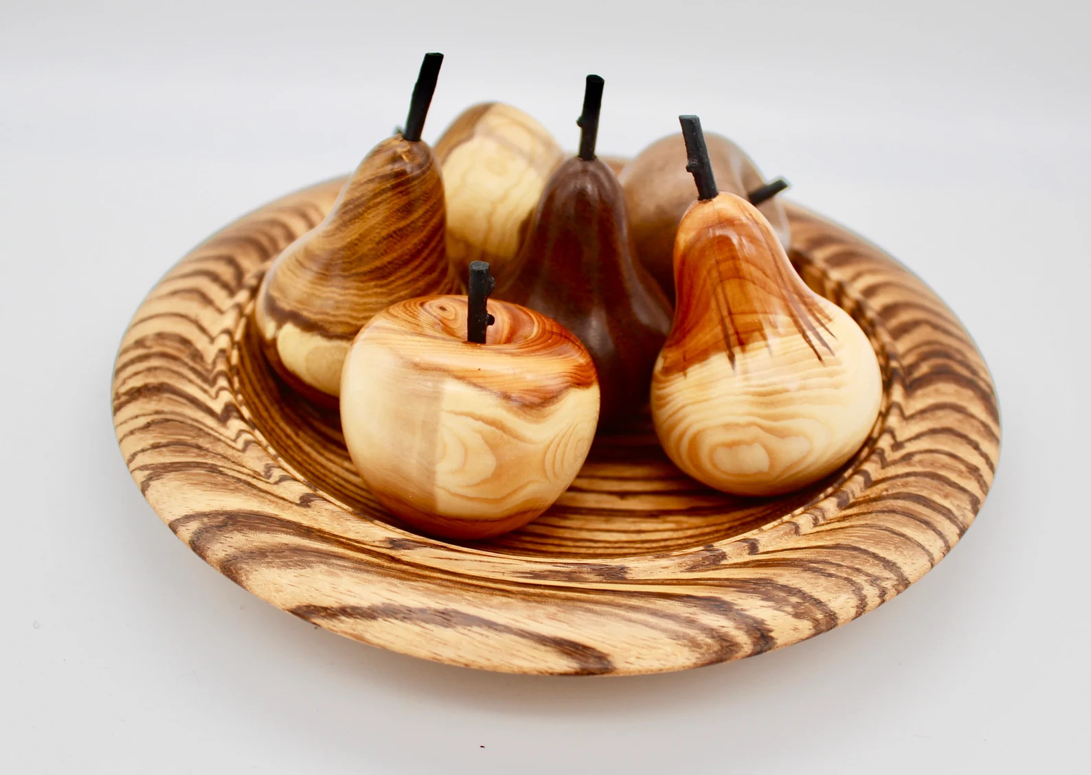 Small Wooden Bowl and Apples and Pears - Etsy UK | Etsy (US)
