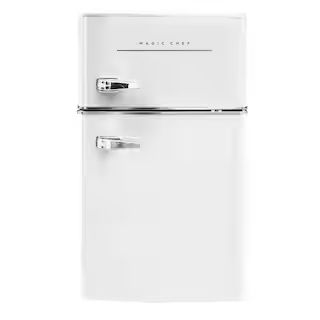 Retro 3.2 Cu. Ft. 2 Door Mini Fridge in White | The Home Depot