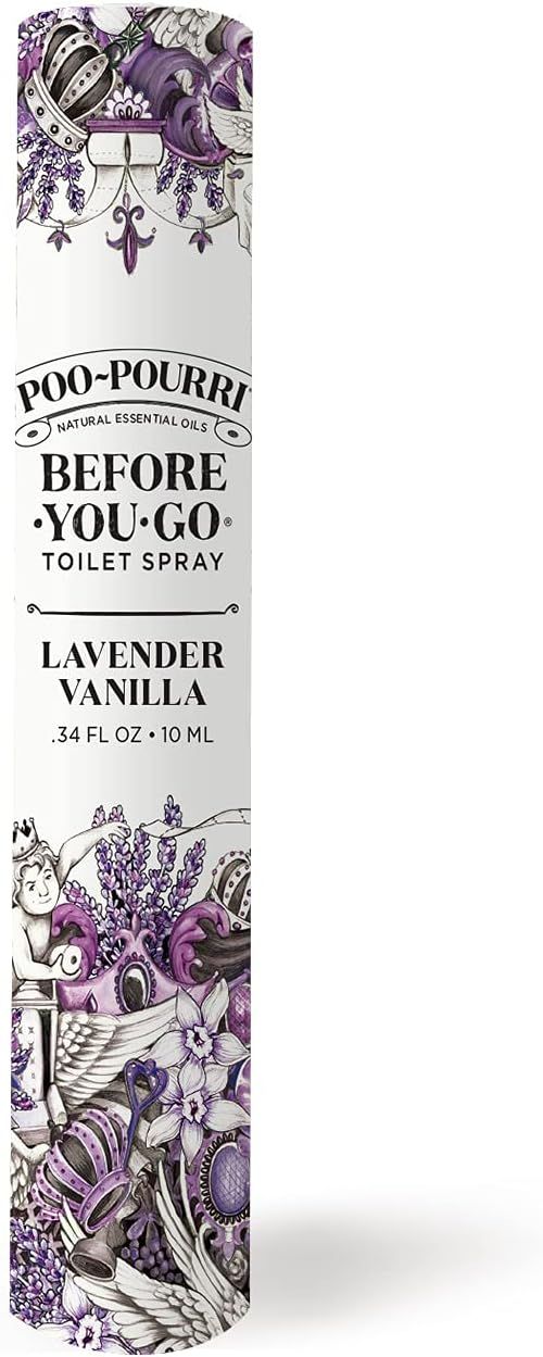 Poo-Pourri Before-You-Go Toilet Spray, Lavender Vanilla, Travel Size 10 mL - Lavender, Vanilla an... | Amazon (US)