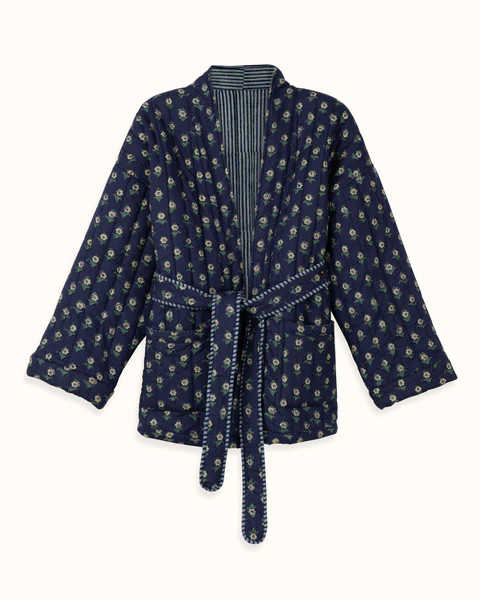 Margot Blue Ditsy Jacket | The Avenue