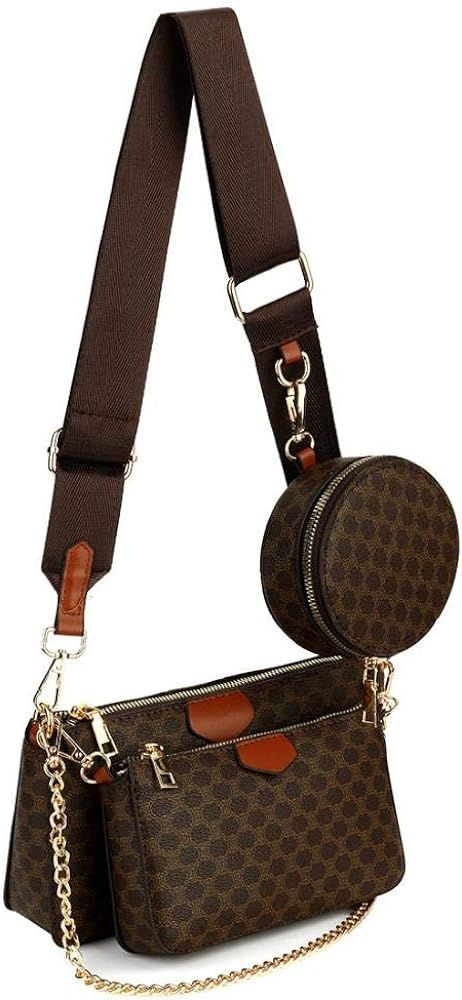 Risup Small Checkered Crossbody Bag Luxury Designer Shoulder Chain Purse with Strap Including 3 Size | Amazon (US)