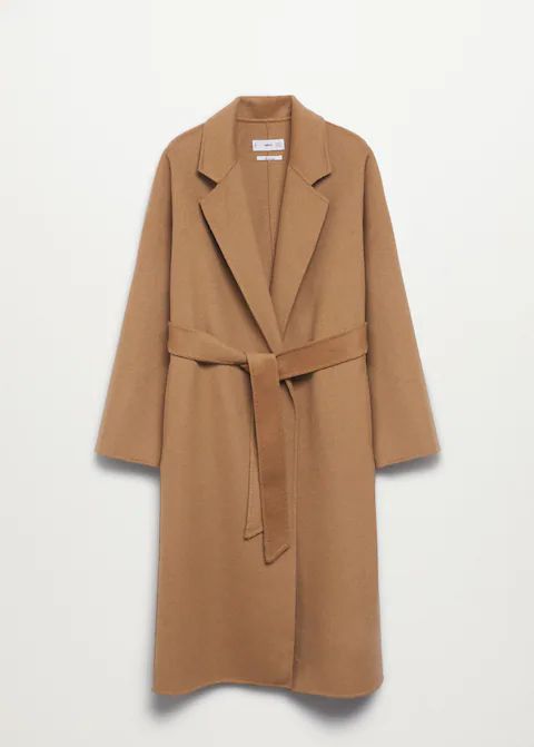 Woolen coat with belt | MANGO (US)