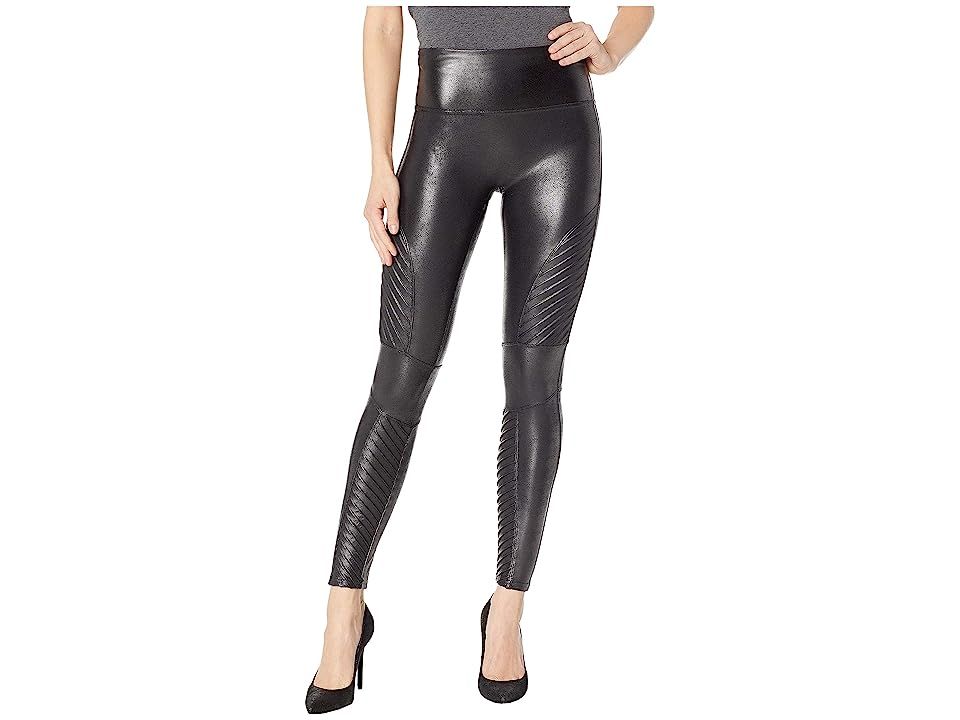 Spanx Faux Leather Moto Leggings (Very Black) Women's Casual Pants | Zappos