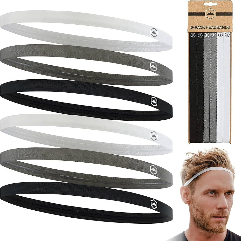 Thin Elastic Sports Headbands - Workout, Running, Soccer for Women & Men | Amazon (US)