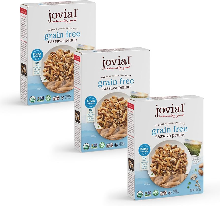 Jovial Grain-Free Cassava Penne Rigate - Penne Pasta Noodles, Cassava Pasta, Penne Pasta Organic,... | Amazon (US)