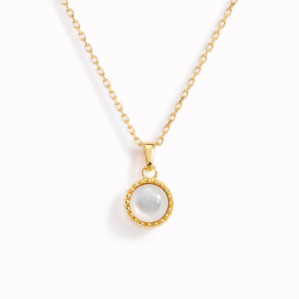 June Birthstone Necklace - Mother of Pearl | Linjer