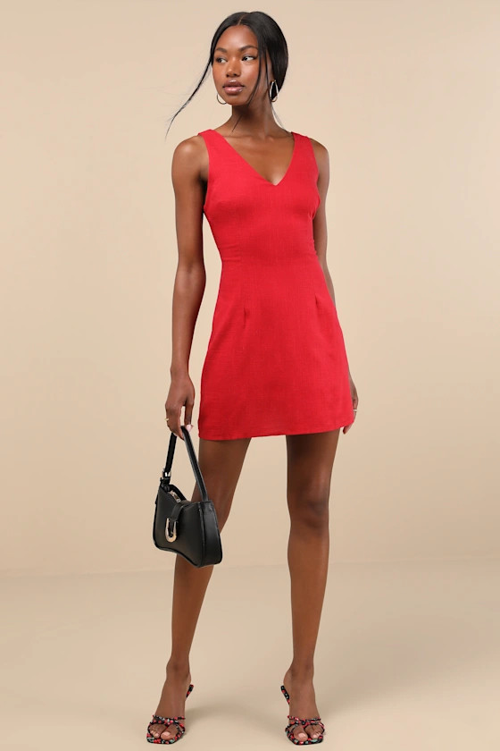 Packing for Positano Red Linen Sleeveless Mini Dress | Lulus