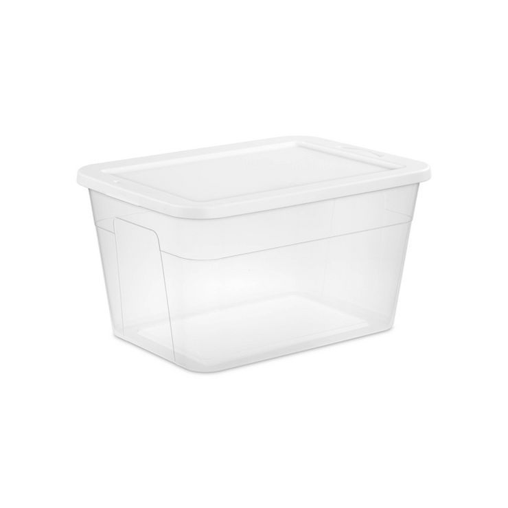 56qt Clear Storage Box with Lid White - Room Essentials™ | Target