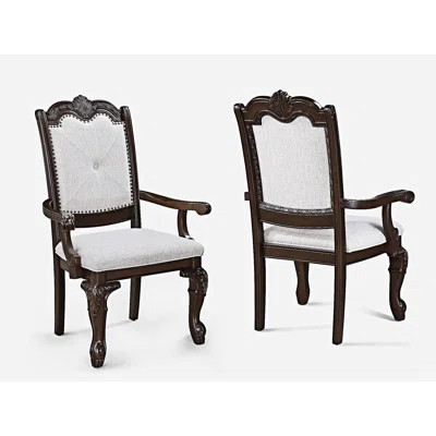 Upholstered Arm Chair Dining Chairs (Set Of 2) | Wayfair North America