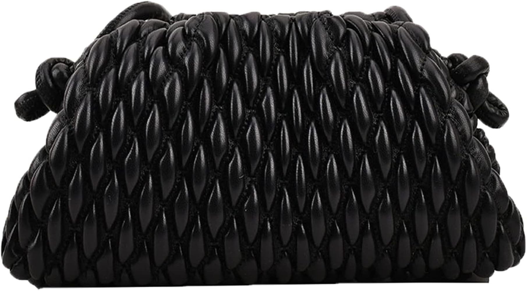 ELDA Dumpling Bag for Women Quilted Clutch Handbag Cloud Purse Fashion Ruched Bag Handmade Leathe... | Amazon (US)