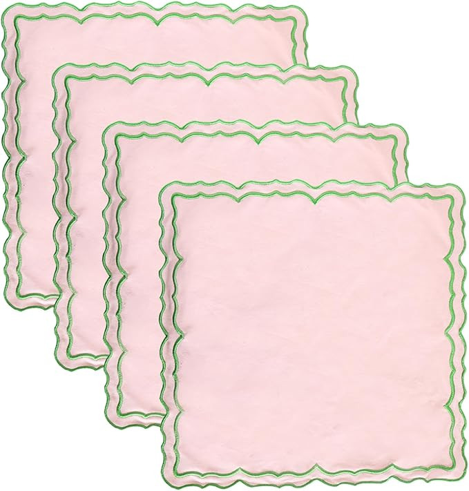 Cloth Napkins Set of 4 Cotton,14"X14" Washable Napkins for Potluck Party Wedding Table Decoration... | Amazon (US)