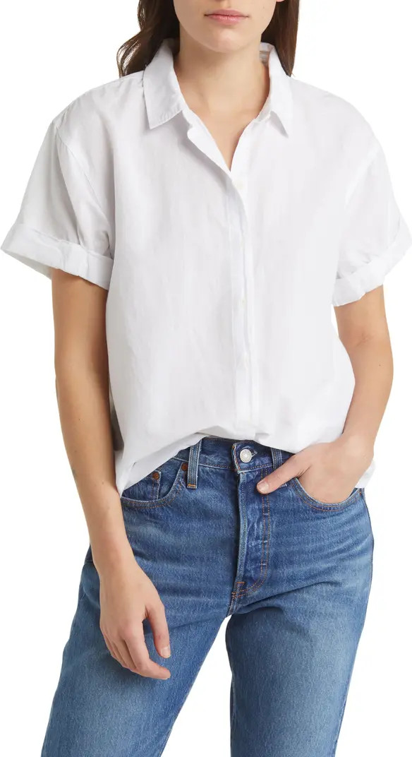 Madewell Slim Central Cotton Blend Shirt | Nordstrom | Nordstrom