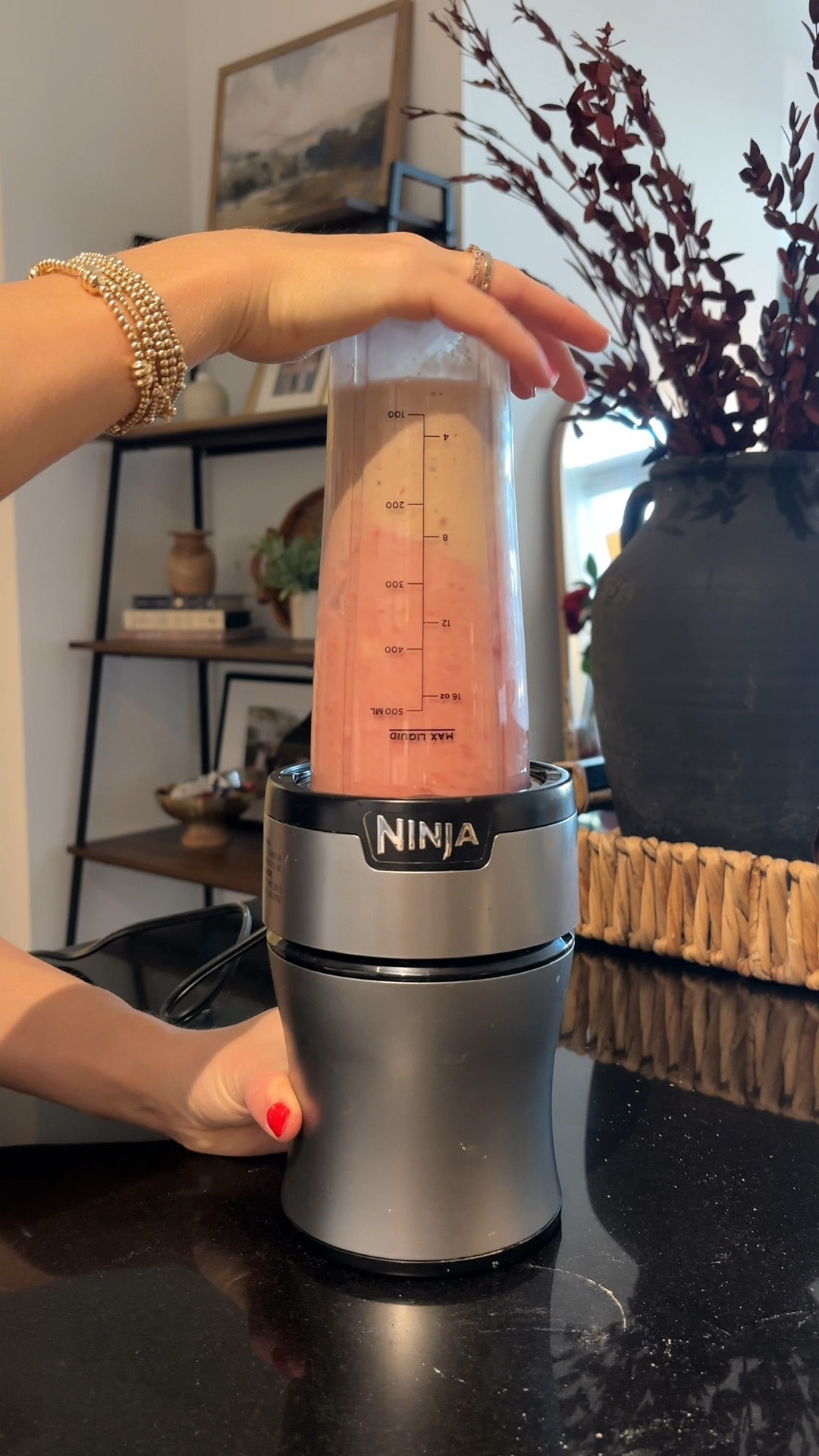 This is my favorite dairy-free protein powder!! Made with the Ninja NutriBlend