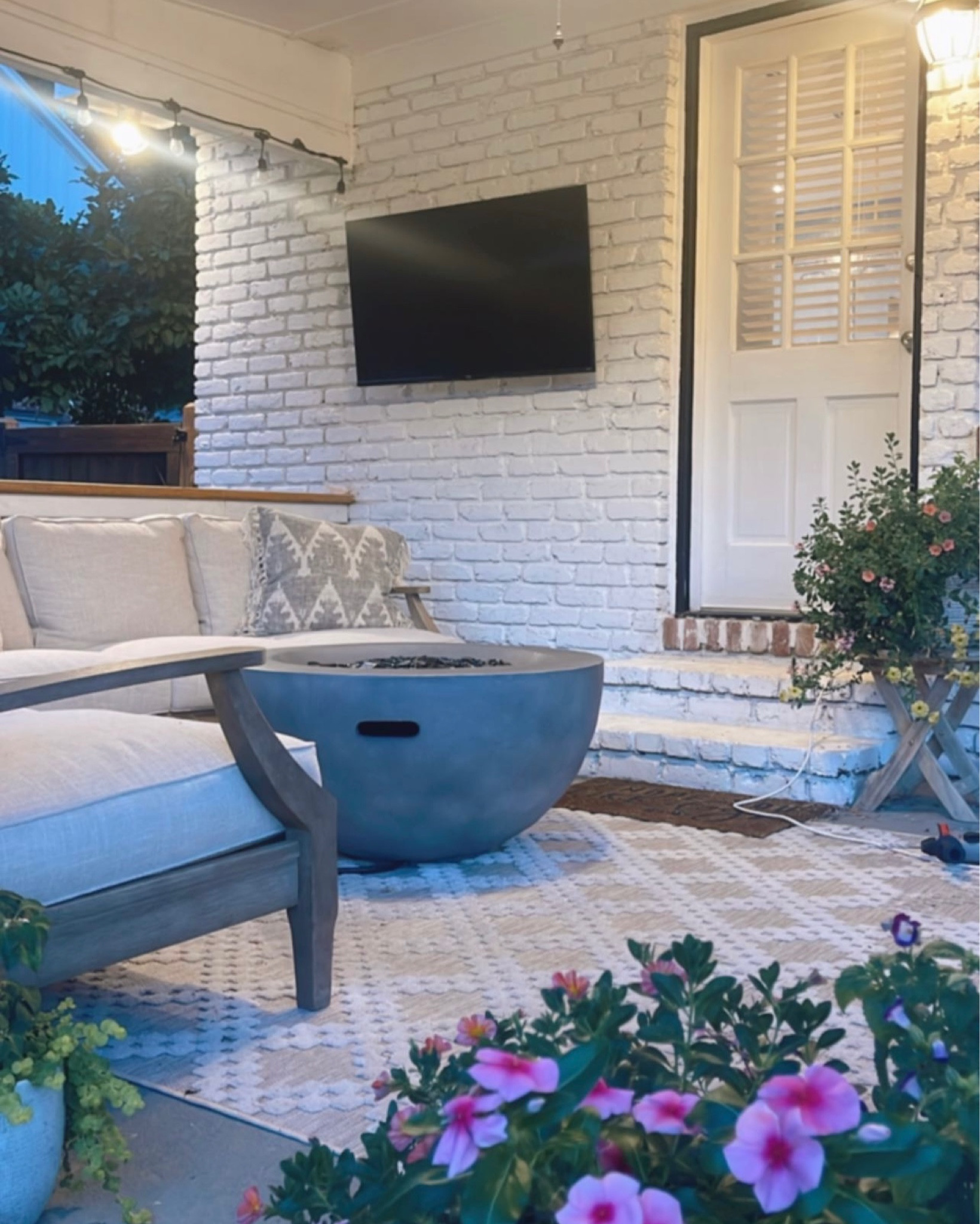 We get so many questions about this fire pit!

Concrete fire pit
Gas fire pit
Porch inspiration
Porch inspo
Summer porch

#LTKFind #LTKGiftGuide #LTKhome