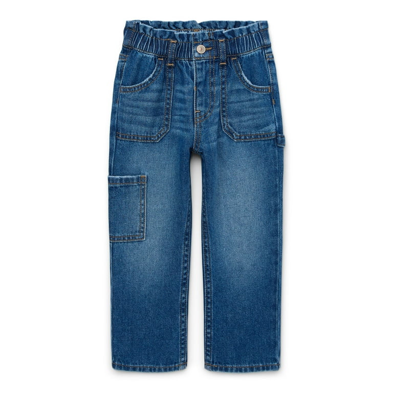 Wonder Nation Toddler Girls Paperbag Jeans | Walmart (US)